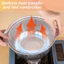 72 Oz Disposable Aluminum Pot, Disposable Pots With Lids Oven-Ready, Aluminum Pot Stove Compatible Baking Foil Pan Tinfoil Camping Pot Camping Heating Cooking 5 PCS