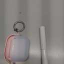 Aircawin Secure Lock for Airpods 4 Case Cover,Cute for Airpods 4th Generation Case Cover 2024,Shockproof Soft Translucent TPU Case for Airpod 4 gen Cover with Carabiner&Cleaning Pen Women Girls-Pink