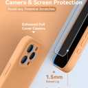 AOTESIER Magnetic for iPhone 16 Pro Max Case, [Compatible with MagSafe][Camera Protection], Food Grade Silicone Phone Case with [2 Screen Protectors], Anti-Scratch Lining, 6.9inch, Peach