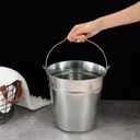 Didaey 24 Pcs 9 Quart Large Galvanized Metal Buckets with Handle Inch Heavy Duty Stainless Steel Pails Round Pail for Party Wedding, Crafts, Utensils, Table Centerpieces (Silver)