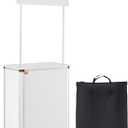 VEVOR Promotion Counter Table, Portable Tradeshow Podium Table, 30.91" x 14.96" x 71.46", Display Exhibition Counter Stand Booth Fair with Wall, Pop Up Podium with Storage Rack/Carrying Bag
