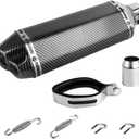 FLYPIG 1.54-2" dual outlet Inlet Slip On Exhaust Muffler Pipe with 39-51mm Diameter Exhaust for Dirt Bike Street/Sport Motorcycles and Scooters ATV