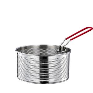 7.01 inch deep fryer basket, fry baskets with handle, heat resistant round deep fryer basket, frying basket for kitchen cooking, french fries, fried chicken, boiled vegetables, pasta.