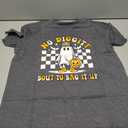 Halloween Shirts for Women Oversized Spooky: No Diggity Shirt Cute Ghost Graphic Tee Halloween Costumes Size S, Color Grey