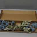 Floroom 5pcs Dusty Blue Faux Silk Mums Artificial Flowers, Bulk Fake Small Mini Chrysanthemums with Stems for DIY Slate Blue Wedding Centerpieces Floral Arrangements Vase Fillers Home Decorations