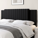 Upholstered Tufted Velvet Headboard, 3 in 1 Headboard for Full/Queen/King Size Bed, Height & Width Adjustable Head Board, Attach Frame, Study & Comfortable, Ideal for Bedroom, Dorm, Guest Room, Black