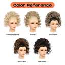 SEIKEA Cheer Ponytail Hair Piece, Lightweight Curly Cheerleader Hairpiece Realistic Natural Soft 14" Ponytail Extension for Cheerleader Competition Dance for Girls Teens Dark Brown