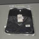 REORIA Womens Long Sleeve Shirts 2025 Fall Trendy Deep V Neck Slim Fit Basic Tops Casual Going Out Top Tee Blouse (Black, S)