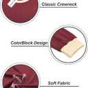 DOLNINE Womens-Plus-Size-Sweatshirts Color Block Long Sleeve Tops Fall Casual Crewneck Shirts Trendy Loose Fit Tunics XL-5XL (XXXL)