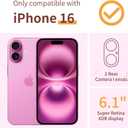 for iPhone 16 Case, 3 in 1 Screen & Lens Protectors, Floral Cover | Soft TPU Material | Clear Cute Flower Design | Shockproof Protection | Designed for Women & Girls,Flower-2/White
