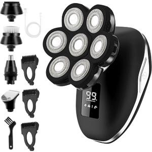 Electric Razors for Women, 7D Electric Shaver for Women, 5 in 1 Lady Shavers, Wet/Dry Bikini Trimmer, Rechargeable Face Razor for Arms Legs Armpit Pubic Area