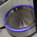 Amazon Basics Electric Kettle with Glass Carafe for Tea and Coffee, BPA-Free, Fast Boiling, Auto Shut-Off, Boil-Dry Protection, Water Level Indicator, 1.7 Liter, 1500W, Black and Silver