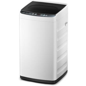Midea Portable Washing Machine, 0.9 cu. ft with 6 Cycles, Drum Clean, Quick, Stainless Steel Tub, Transparent Lid, LED Display Washing Machine, White