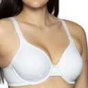 Vanity Fair Women's Beauty Back Full Figure Underwire Smoothing Bra with Lace (36D, White)