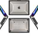 Batianda Extreme Heavy Duty Case for M5 MacBook Pro 14 inch 2026 2025 2024 2023 2021 Release - Anti-Slip Reinforced Fold Stand (Holds 25lbs) Shockproof Honeycomb Exoskeleton Hybrid Armor - Black