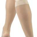 Truform Sheer Compression Stockings, 15-20 mmHg, Women's Knee High Length, 20 Denier, Nude, X-Large