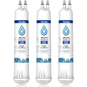 BELVITA Compatible with 4396841 Refrigerator Water Filter, EDR3RXD1, KAD3RXD1, WHR3RXD1, 4396841, 4396710, Filter 3, 46-9083,46-9030, 9030, 9083 Refrigerator Water Filter, 3 Filters