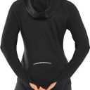 ALLZERO Women's Sun Protection Hoodie UPF 50+ Lightweight Long Sleeve with Back Breathable Mesh for Outdoor Fishing Hiking (X-Large, Black)
