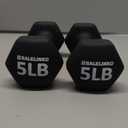 Balelinko Home Gym Equipment Workouts Strength Training Weight Loss Pilates Weights Yoga Sets Free Weights for Women, Men, Seniors and Youth, 5LB Black, Pair