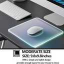 Glass Mouse Pad, Gaming Office Home Clear Glass Mousepad, Computer Keyboard and Laptop Desk Mat for Gamer