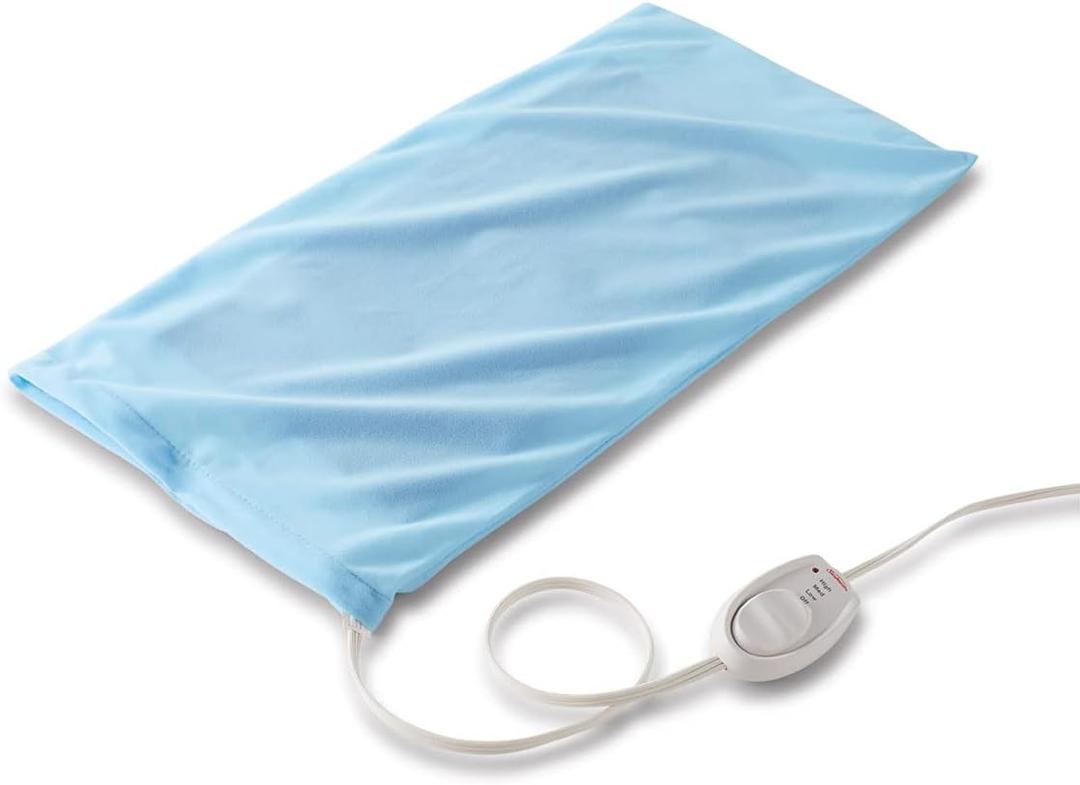Sunbeam XL Heating Pad for Back Neck and Shoulder Pain Relief with Sponge for Moist Heating Option Extra Large 12 x 24" Blue