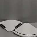 Corner Floating Shelves, Rustic Brown Wood, Set of 2, Wall Mount Storage with Guardrail for Bathroom Kitchen Living Room (White)