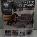 AKC 4-Step Pet Stairs  Durable, Non-Slip Steps for Small Dogs and Cats, Washable Cover, Simple No-Tool Assembly, Supports Up to 50 lbs