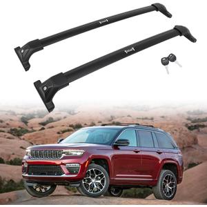 HEKA 2021-2026 Roof Rack Cross Bars for Jeep Grand Cherokee L & WL - 330 LBS Heavy Duty Aluminum, Lockable, Low Wind Noise, Sleek Hidden Hardware