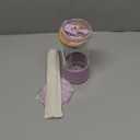 Pandaloo Glass Cups With Lids and Straws -20 Fl Oz- Perfect Size Iced Coffee Cup - Smoothie Cup With Bamboo Lid and On the go Lid - Glass Tumbler With Straw (1 Count (Pack of 1), Lilac Rhapsody)