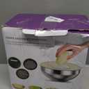 Mixing Bowls with Lids Set, 6 PCS Stainless Steel Mixing Bowls with 3 Grater Attachments, Kitchen Food Storage Organizers Nesting Mixing Bowl, Large Size 4.5, 3.5, 2.1, 1.5, 1.1, 0.7QT-Black