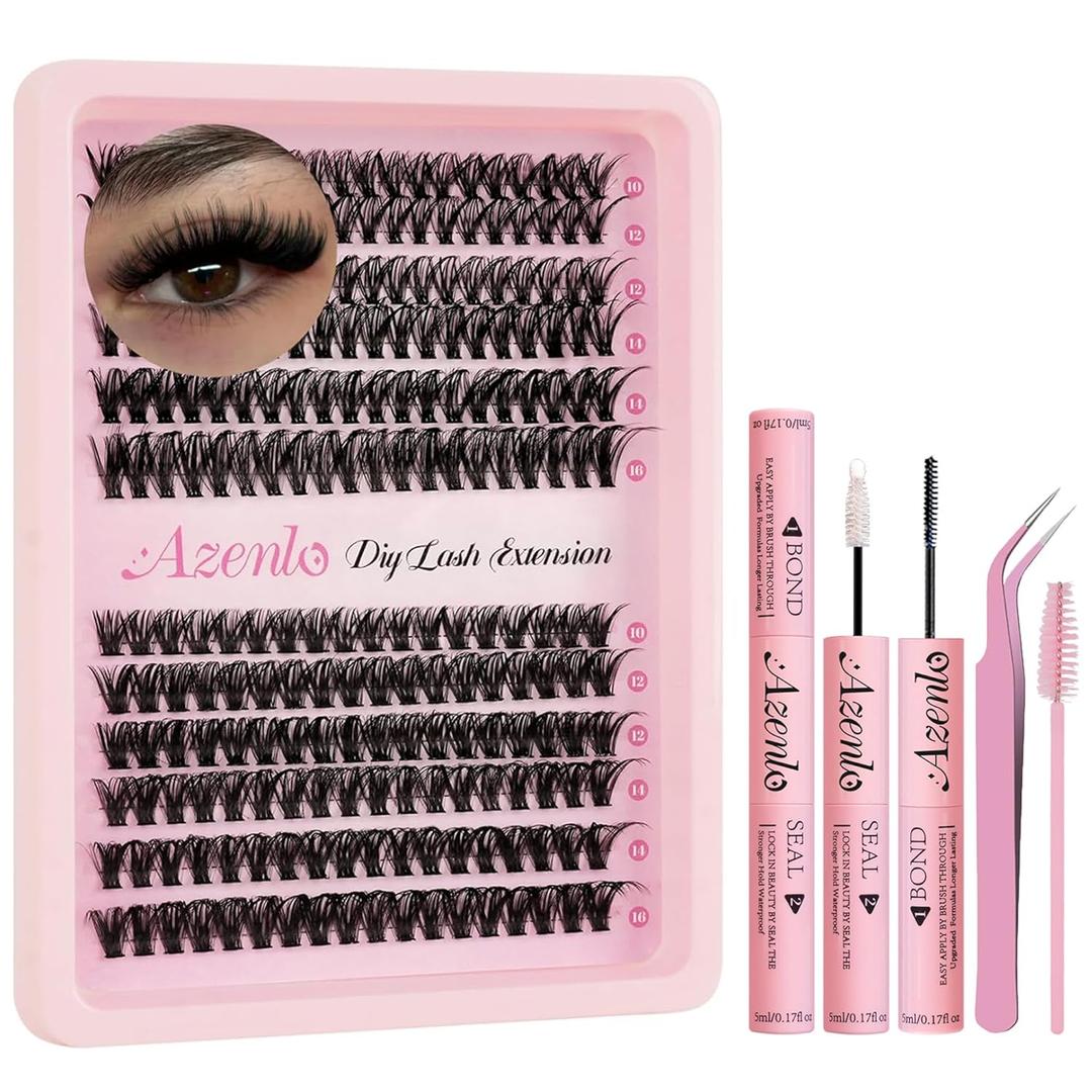 Lash Extensions 40D+60D Cluster 240pcs DIY Lash Clusters 10-16mm Eyelash Clusters Individual Think Band Lash Kit (40D+60D Kit)