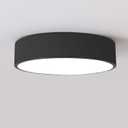 POLITAMP Black LED Flush Mount Ceiling Light,Modern Round Lighting Fixture, Dimmable Ceiling Lamp for Hallway,Kitchen,Entryway,11.8 Inch