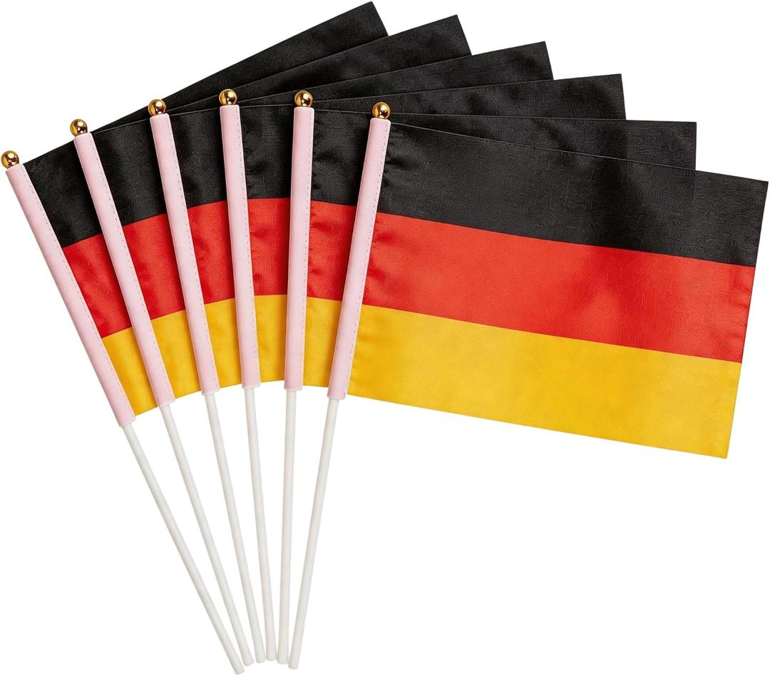 4 x 6PCS Hand-held Small Germany Flags For World Cup 2026HD PrintingLightweightProper Size-8 inch*5.5 inch