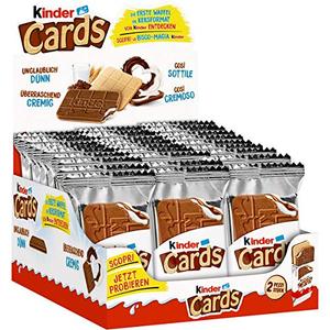 kinder cards chocolate wafers (30 pack of 2) Best Before June 3, 2026