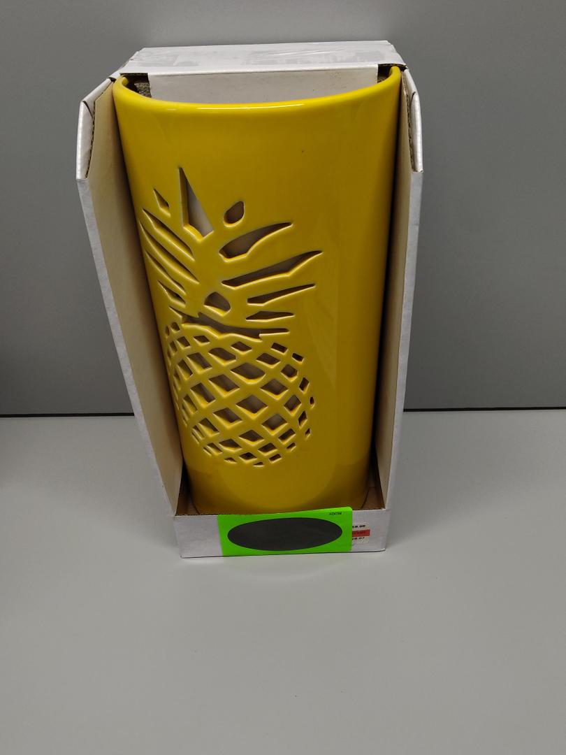 2PK Ceramic Cylinder Pineapple Yellow