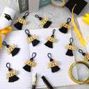 JULMELON 20 Pcs 2026 Mini Tassels Graduation, Black Silk Tassels 2.4 Inch Small Bookmark for Graduation Decor Party Favors DIY Projects Keychain Making Chocolates Decor