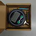 Digital Air Pressure Gauge with 1/4'' NPT Bottom Connector and Rubber Protector, 5-200psi Tire Pressure Gauge, Accuracy 1% F.S.