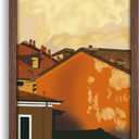 Solid Wood 12x24 Frame - Single Frame, Rustic Walnut 12 x 24 Poster Frame for Artwork, Puzzles, Photos and Movie Posters Picture Frames