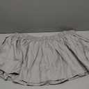 Grey Full Size Bed Skirt 15 Inch Drop, Bed Skirting, Light Gray Bedskirt for Adjustable Bed Base and Frame, Lightweight Wrap Around Dust Ruffle