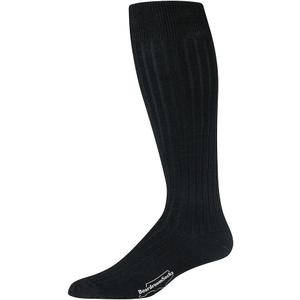 Merino Wool Dress Socks for Men Over-the-Calf, Ribbed Wool Dress Socks for Size 8-12 Breathable, Reinforced Heel and Toe