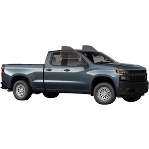 DIY-MotoShield Pro Premium Professional 1.5Mil Precut Nano Carbon Window Tint Film for 2019-2021 Chevy Silverado 1500 LD Double Cab (Front Driver/Passenger 25%)