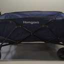 Collapsible Folding Wagon Cart 150L, Heavy Duty Garden Cart with All Terrain Wheels,Portable Large Capacity Utility Wagon Cart for Camping Fishing Sports Shopping,Blue