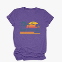 Gulf of Mexico Tshirts for Women Retro Beach Funny Graphic Tees Casual Holiday Vacation Gift Tops XL