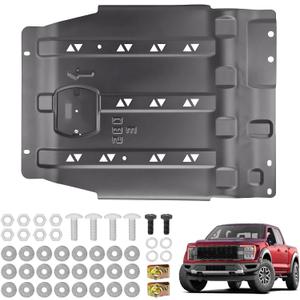 Transmission Skid Plate, Heavy-Duty Manganese Steel Splash Undercarriage Protection Shield, Compatible with 2015-2022 Ford F150-Not Compatible with Powerboost