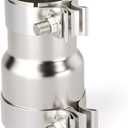 GASHER 304 Stainless Steel Reducer Connector 2.5 to 3 Inch with Clamp for Pipes