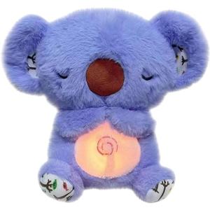 Anxiety Stuffed Animal - Relief Koala Bear for Adults & Kids, Soothing Plush with Breathing Motion, Calming Sleep Buddy, Music & Lights (Battery-Free)