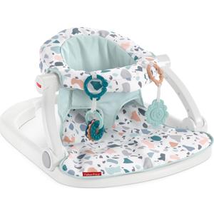 Fisher-Price Portable Baby Chair Sit-Me-Up Floor Seat With Developmental Toys & Machine Washable Seat Pad, Pacific Pebble (1 Count (Pack of 1))