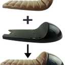 Brown Hump Retro Motorcycle Cafe Racer Seat Vintage Style Cushion Saddle (Vintage Matte Black Base Finish,Subframe Modification is Required)
