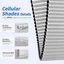 22''W x 48''H No Drill Cellular Shades, Blackout, White