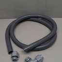 1 inch 25ft Liquid-Tight Conduit and Connector Kit,Flexible Non-Metallic Liquid Tight Electrical Conduit Kit with 5 Straight and 3 90-Degree Connector Fittings,1in. Dia